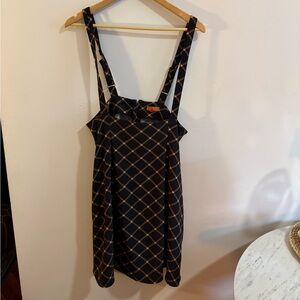 Modcloth Black and Brown Plaid Dress